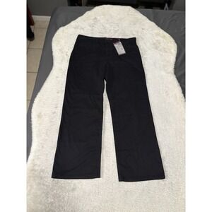 New Gloria Vanderbilt Black Chino Mid Flare Trouser Pants Size 12P